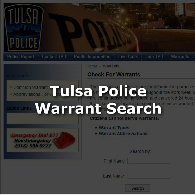 Search For Tulsa Warrants